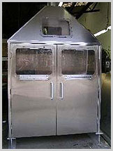 Stainless steel custom exhaust booth for the IC process industry.