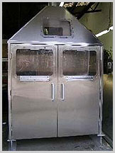 Stainless steel custom exhaust booth for the IC process industry.