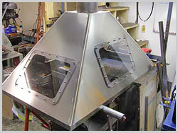 The top of an Fume Hood (Exhaust Booth)